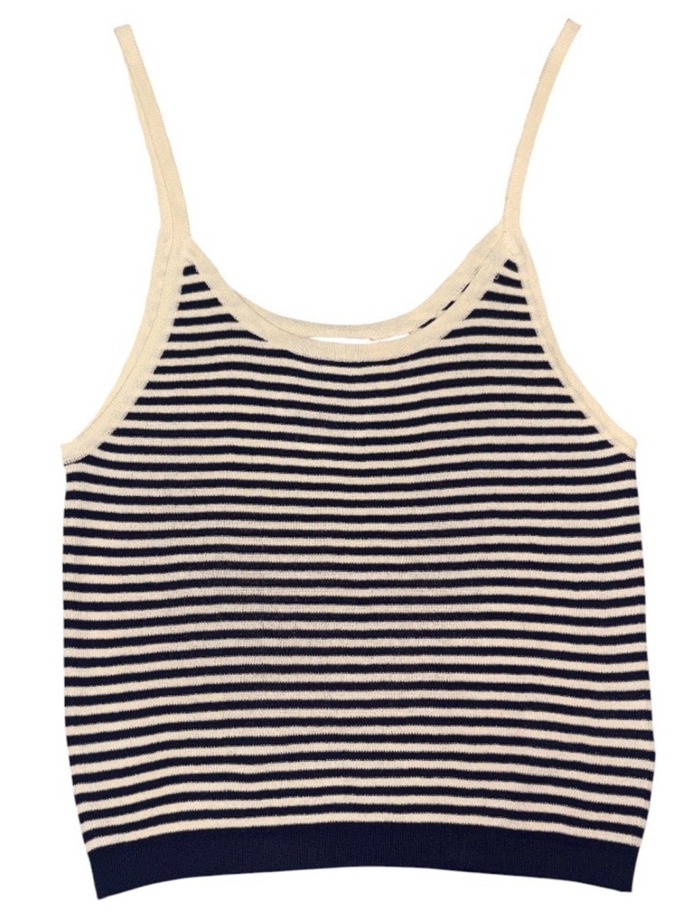 WILD PONY Striped Navy and Cream Knit Camisole Tank NEW!